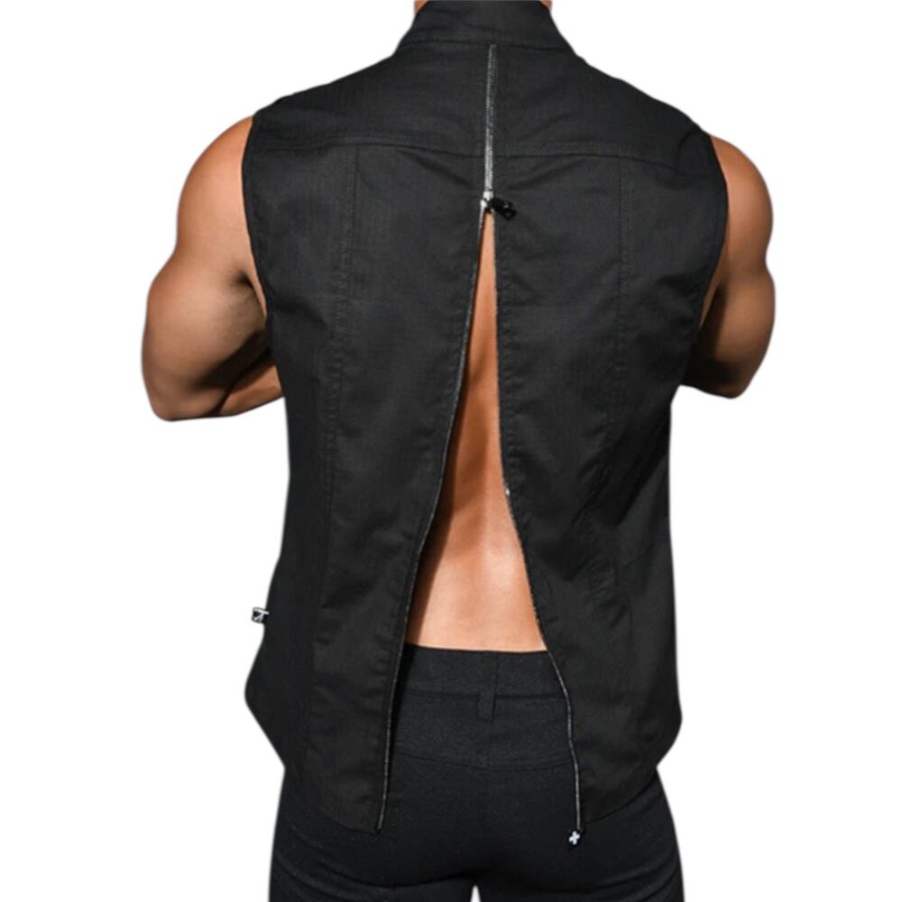 Andrew Christian Special Forces Capsule Zipper Vest Black Large - Picture 14 of 16